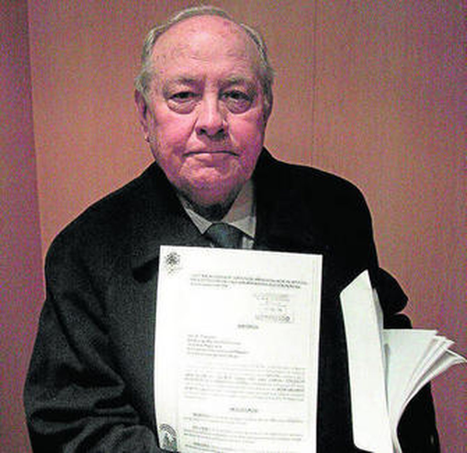 Antonio Fernández, en el año 2002, con la sentencia del TSJA.