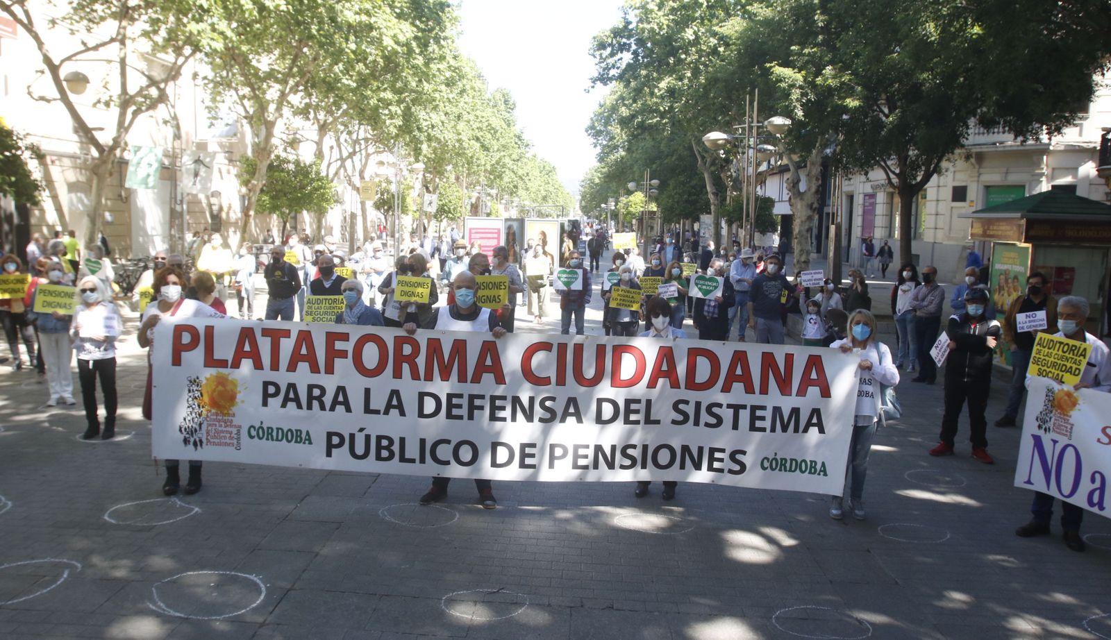 Concentración de los pensionistas en Córdoba.