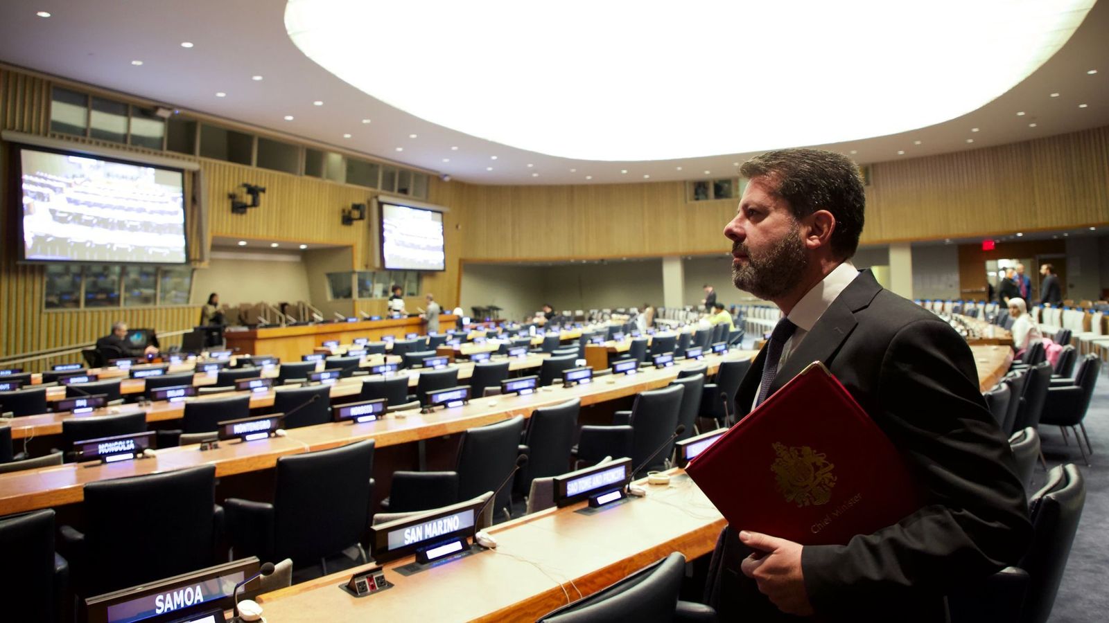 Fabián Picardo, durante su intervención en el Comité de la ONU