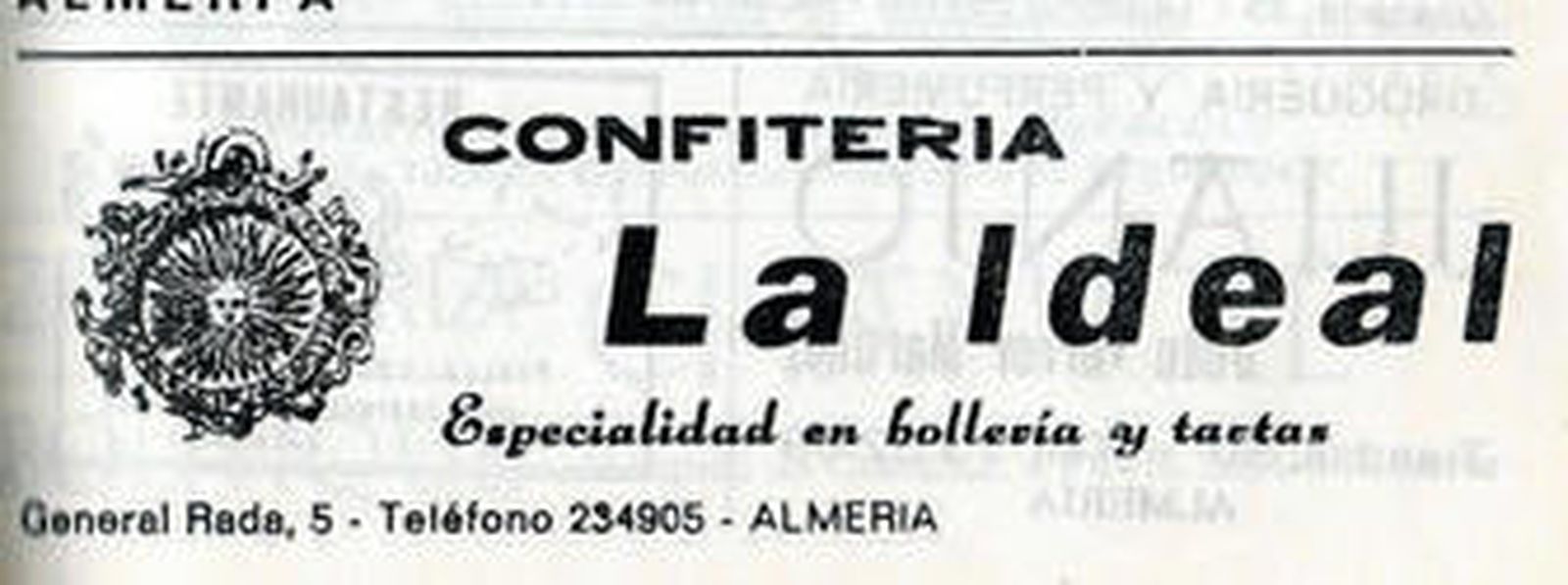 1-4. Dedicatorias de fotos en el Día de la Madre. 5. Guía Ilustrada de Almería. B. Martín del Rey y A. Checa. 1945. 6. Callejero de Almería. Norberto González. 1982 (Colección particular del autor)