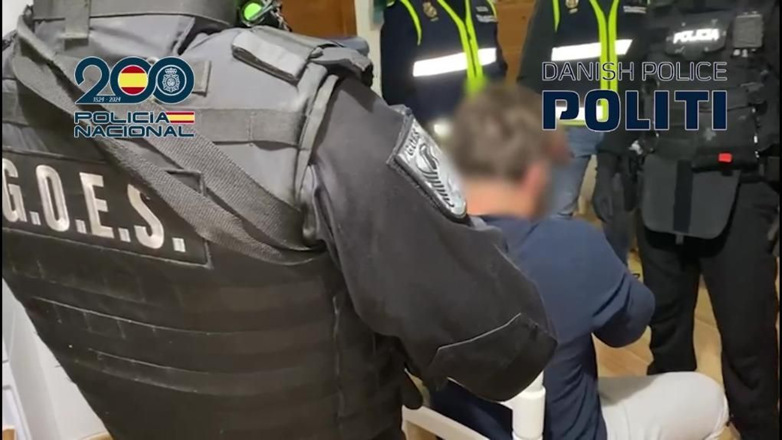 Uno de los detenidos en el operativo policial