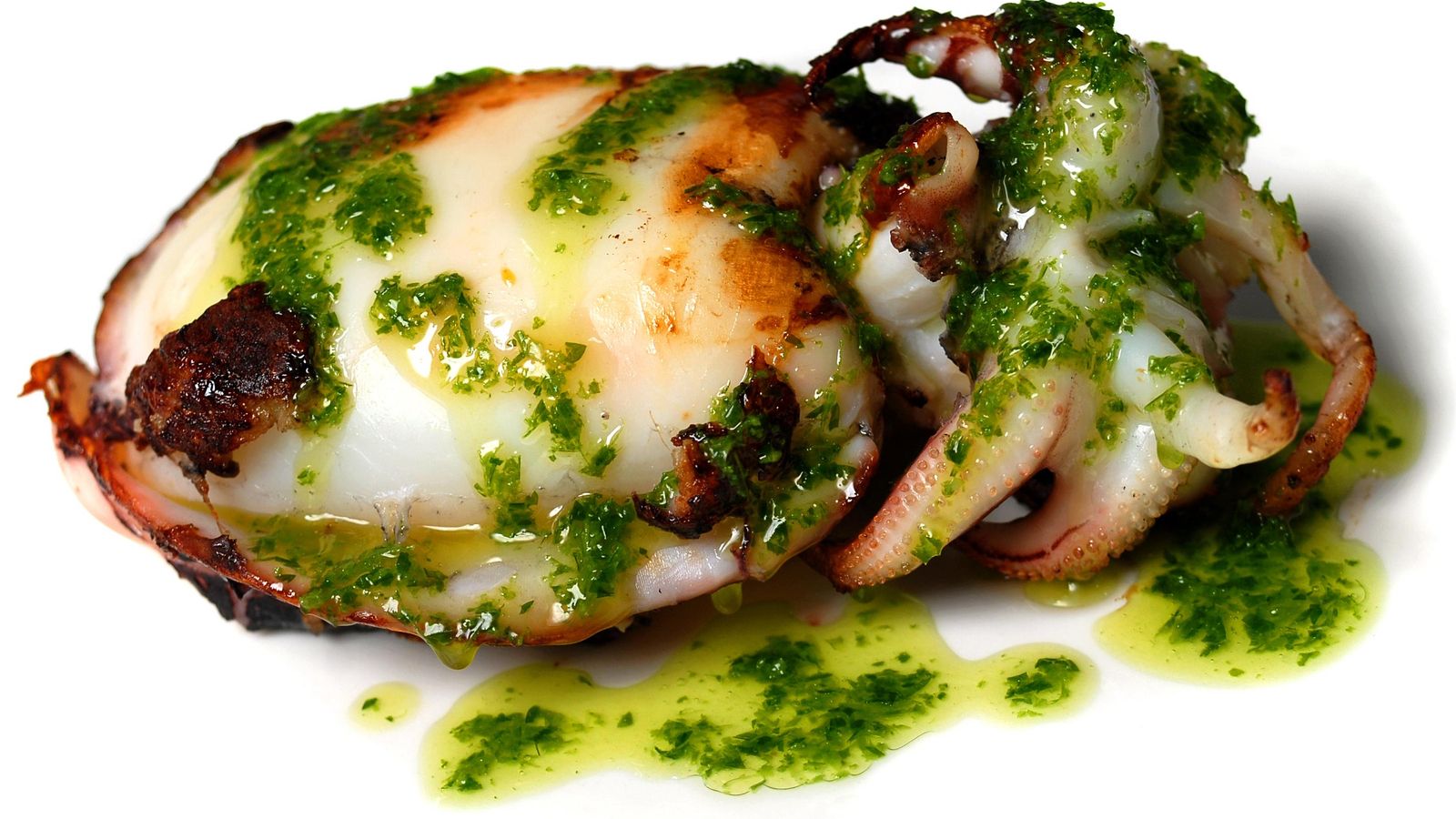 El característico choco a la plancha de La Dorada.