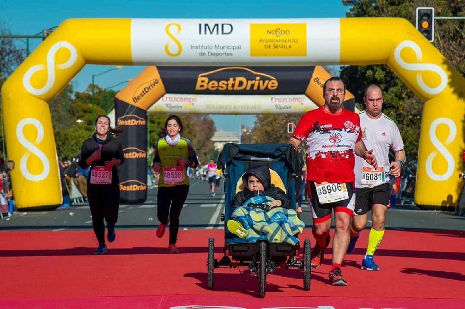 José María en una de las pruebas realizadas con uno de sus hijos.
