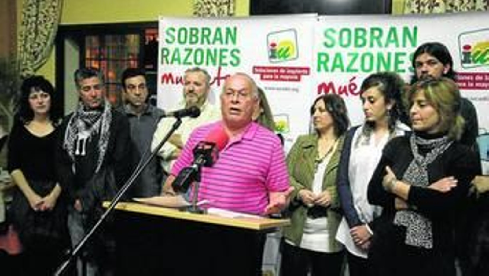 Franco González, durante la presentación de su candidatura a las elecciones municipales, en 2011.