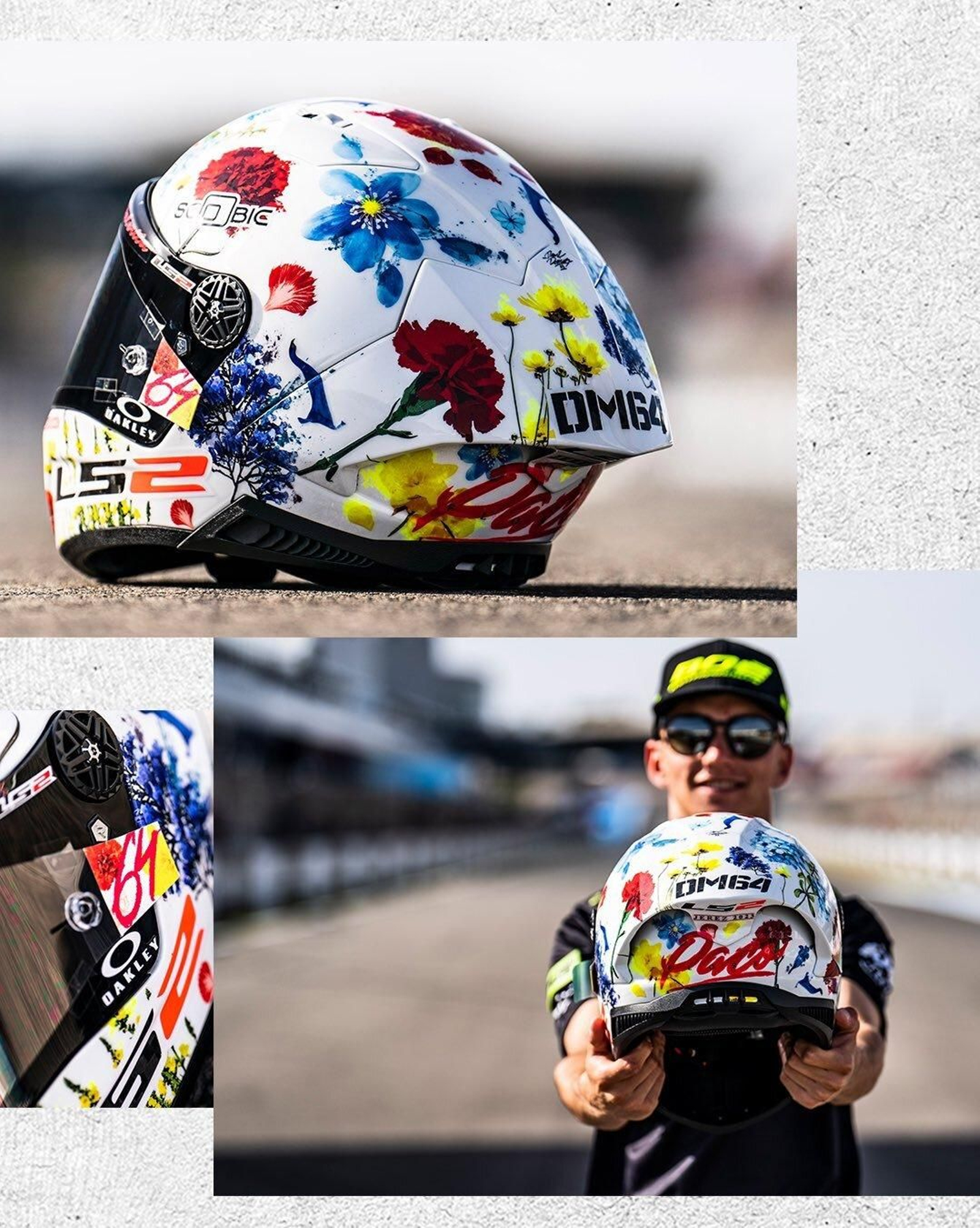 Detalles del nuevo casco de David Muñoz.