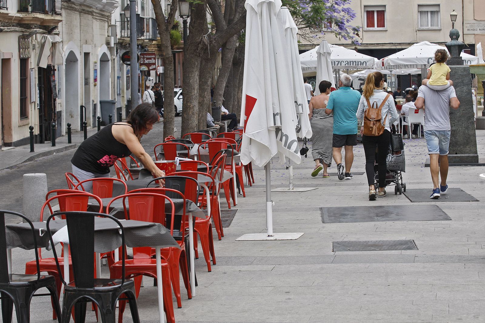 Imagen de archivo de la Plaza del Mentidero, una de las zonas afectadas por el corte de luz.