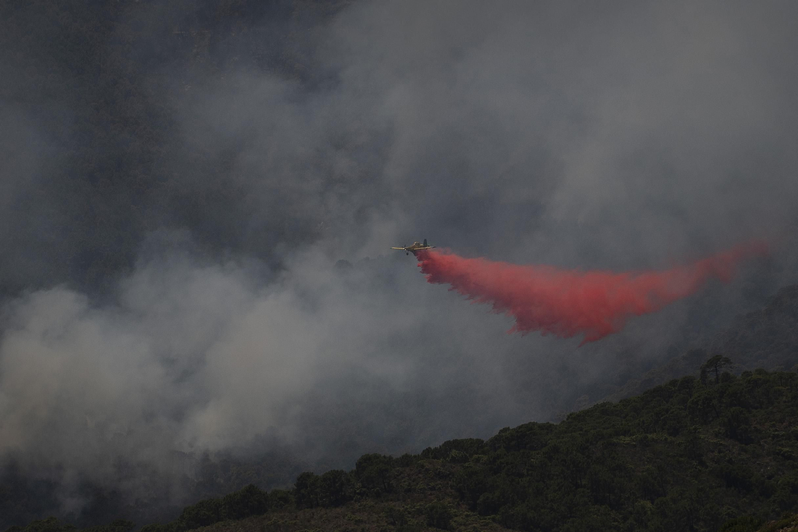Las fotos del tercer día del incendio en Sierra Bermeja