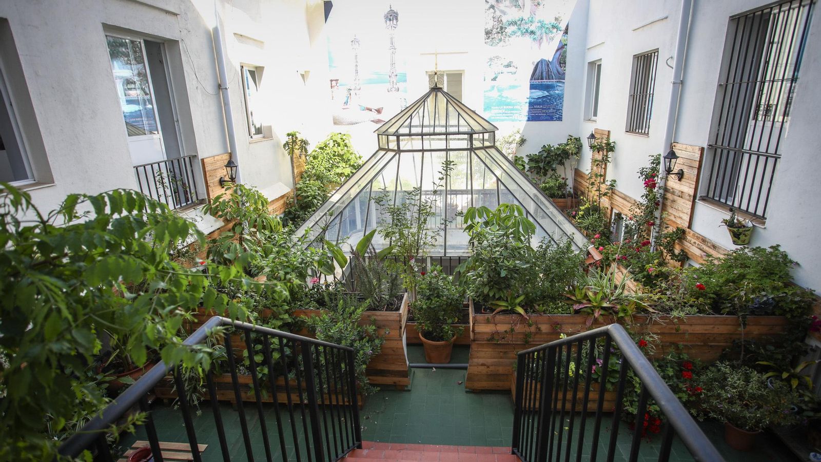 Imagen del jardín del alojamiento.