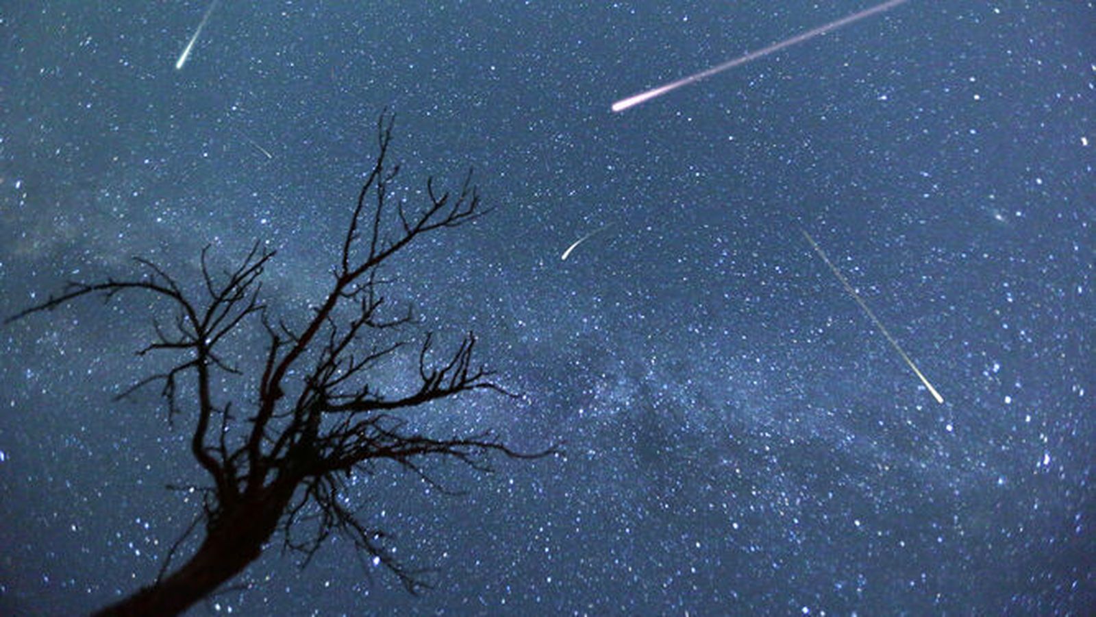 Estrellas fugaces en el cielo.