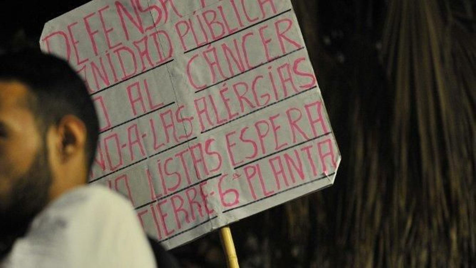 Una pancarta en la manifestación de Algeciras del pasado viernes.