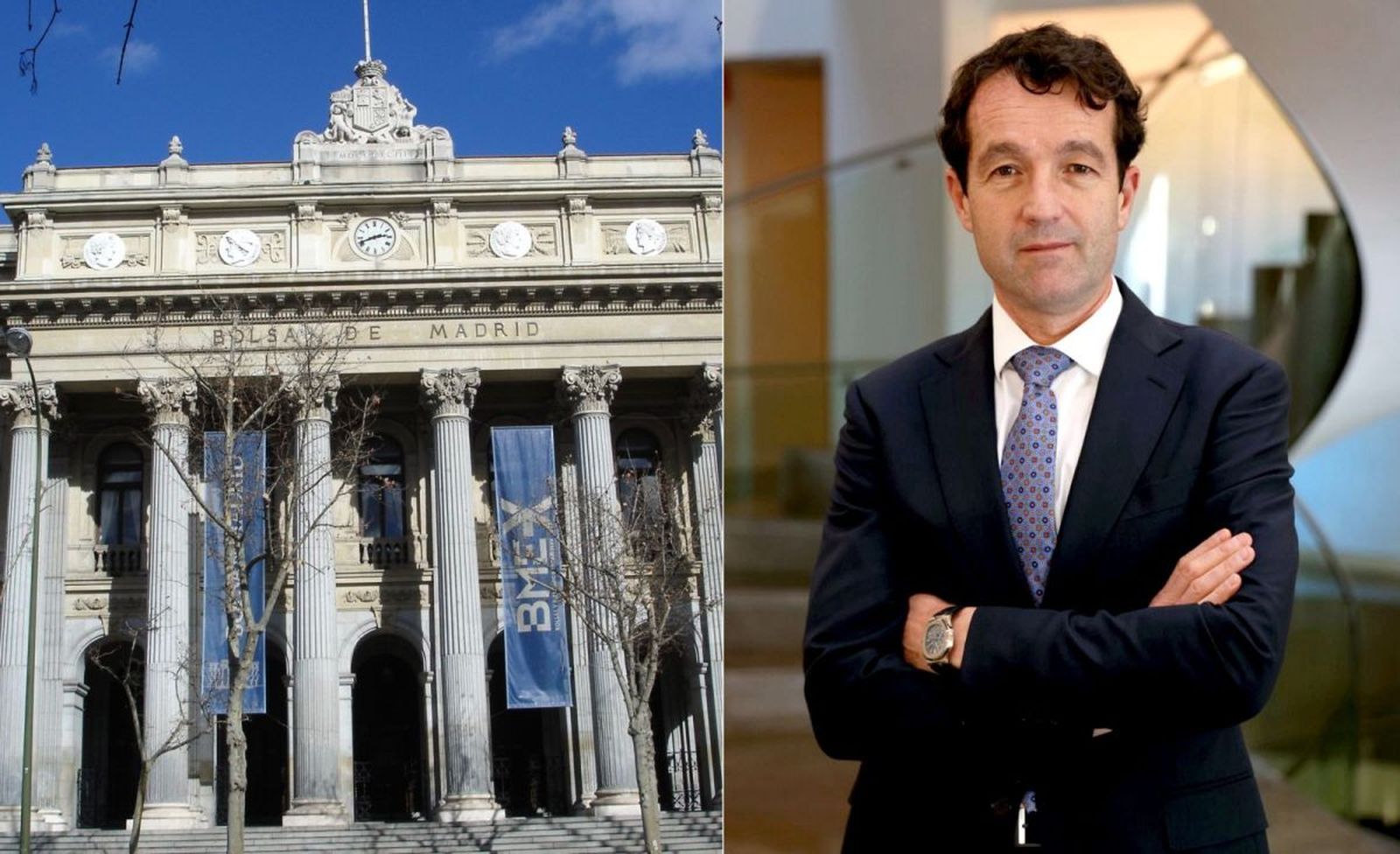 Angel Escribano y la Bolsa de Madrid.