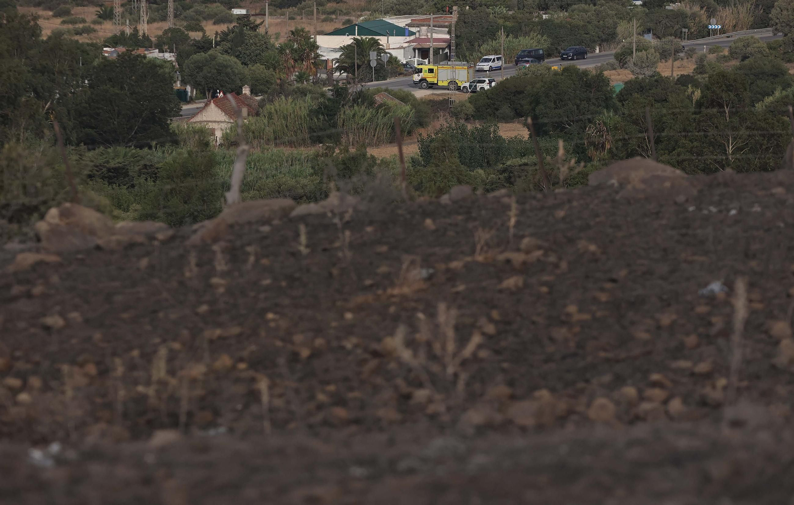 Fotos del incendio forestal de Torre de la Peña en Tarifa