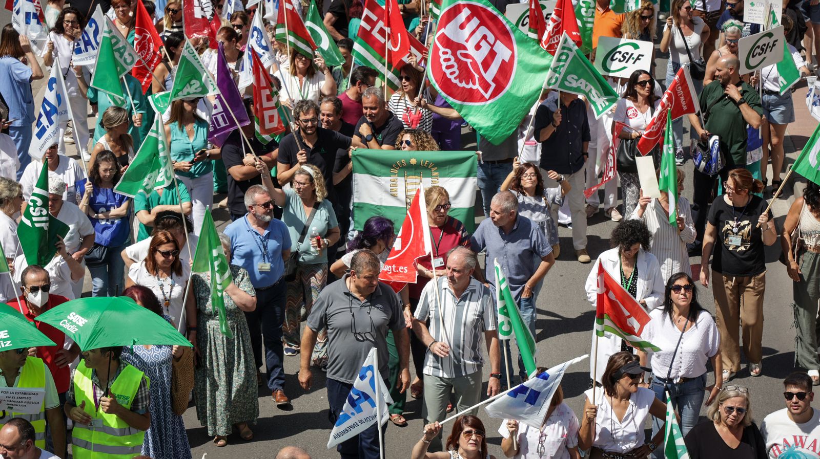 Imágenes de la manifestación en jerez por una Sanidad Pública y de Calidad
