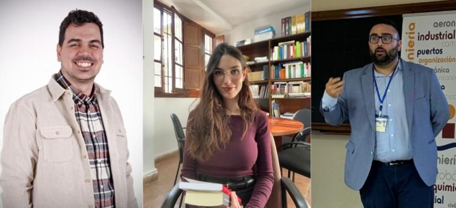 Rafael Jurado, Marina Zamora y Antonio Manuel Merino.