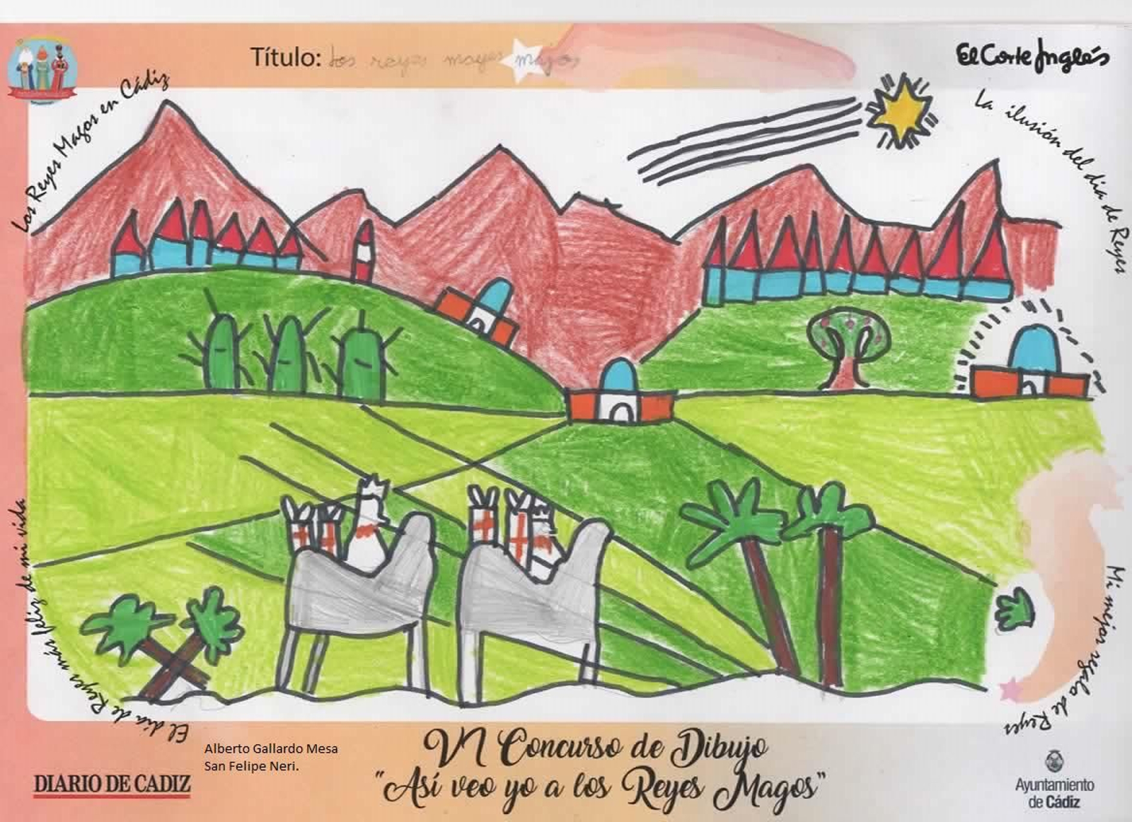 Los dibujos ganadores y semifinalistas del concurso 'Así veo yo a los Reyes Magos' en Cádiz.