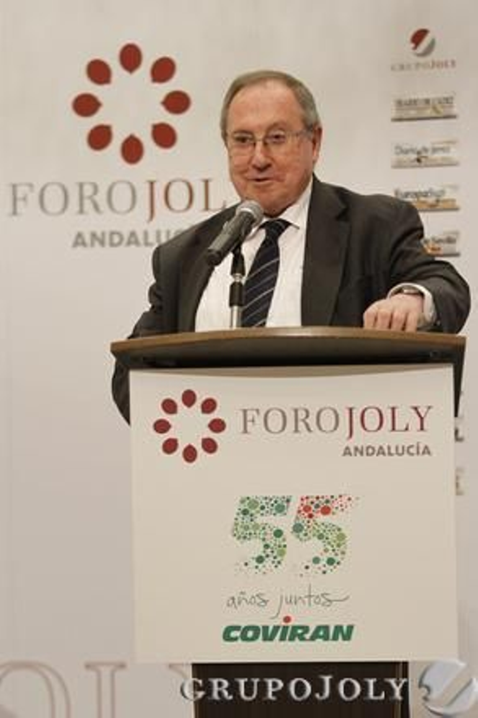 El presidente de la Cámara de Comercio de España, José Luis Bonet, durante su conferencia. 

Foto: Alex Camara
