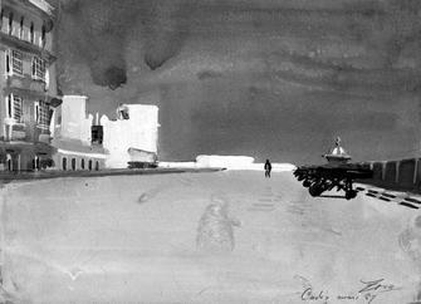 Vista de Cádiz pintada por Anders Zorn en uno de sus diversos viajes por Andalucía.