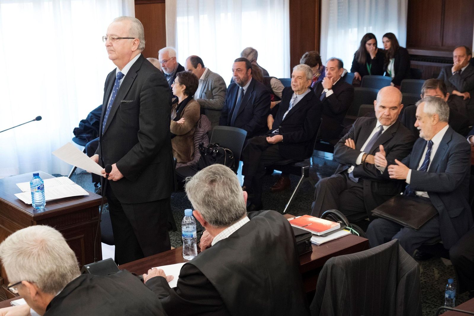 El exconsejero de Empleo de la Junta, Antonio Fernández, en su declaración en el juicio de los ERE.