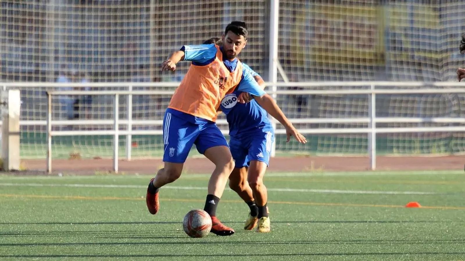 Adri Rodríguez, en un entrenamiento del Xerez CD.