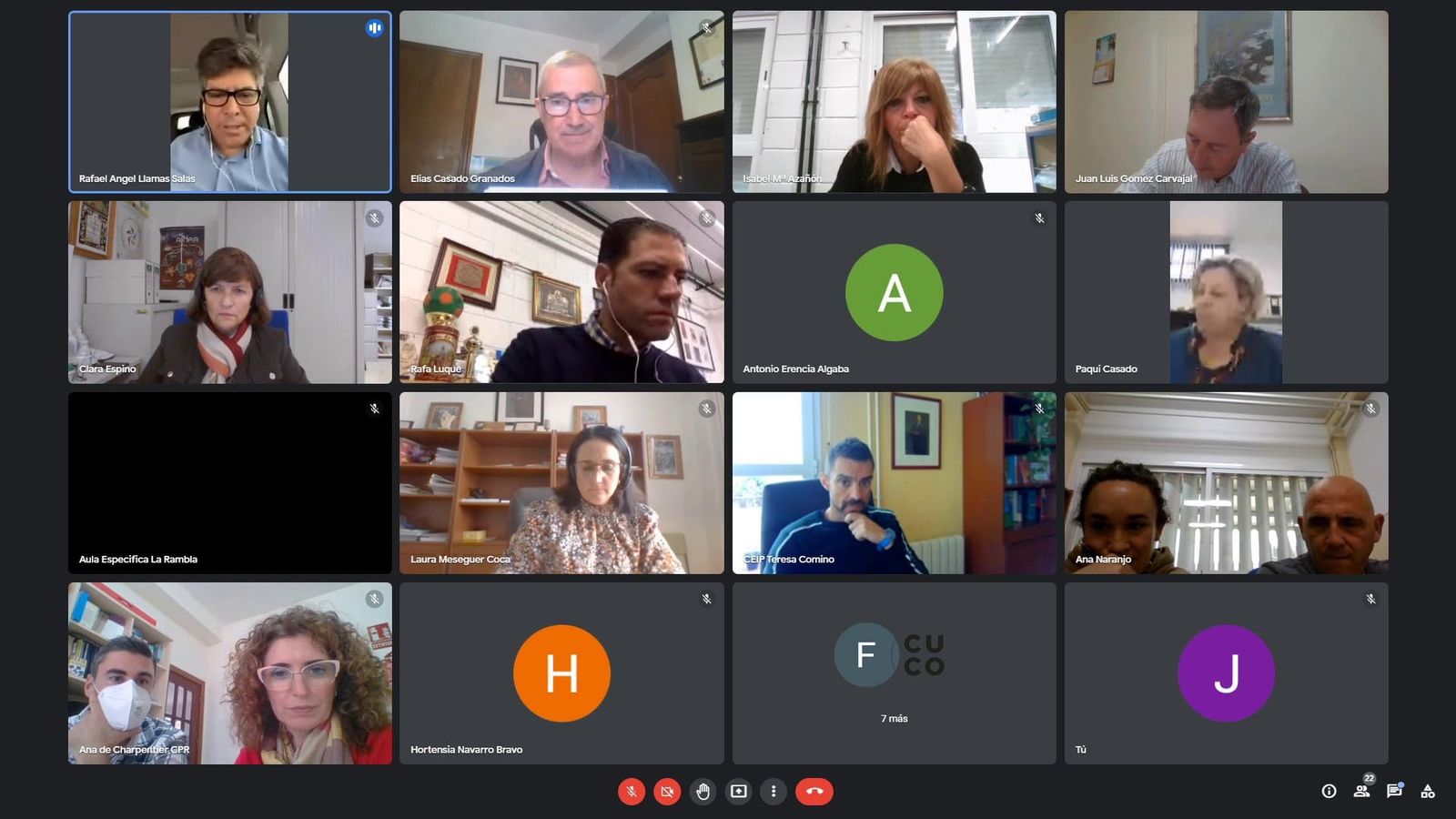 Reunión telemática sobre la Agenda 2030 Escolar.