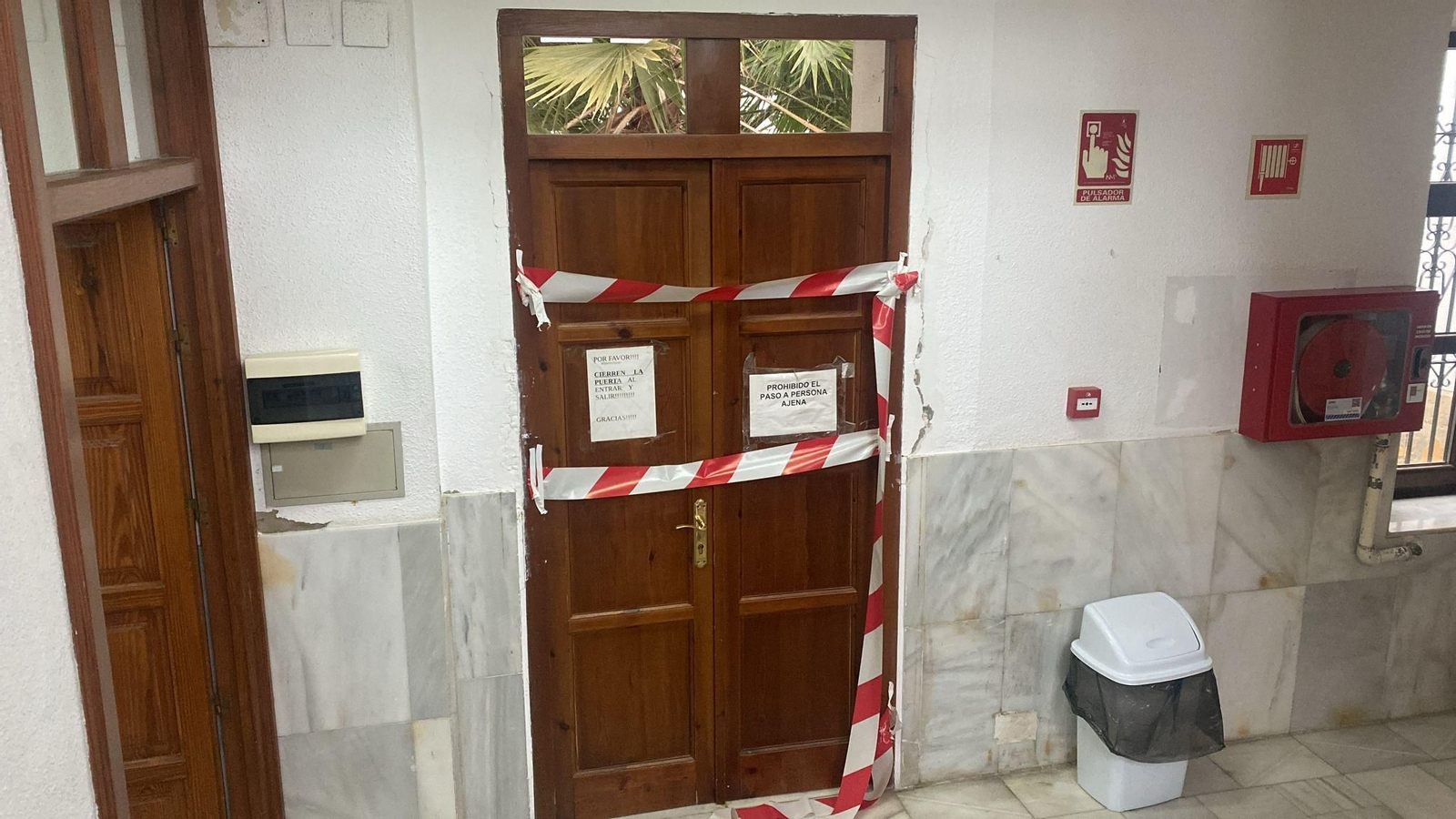 Fotos de los desperfectos del palacio de Marzales en Algeciras