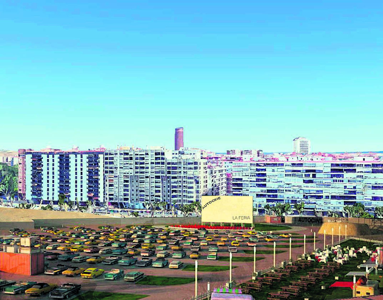 Una de las propuestas del estudio de arquitectura es un autocines.