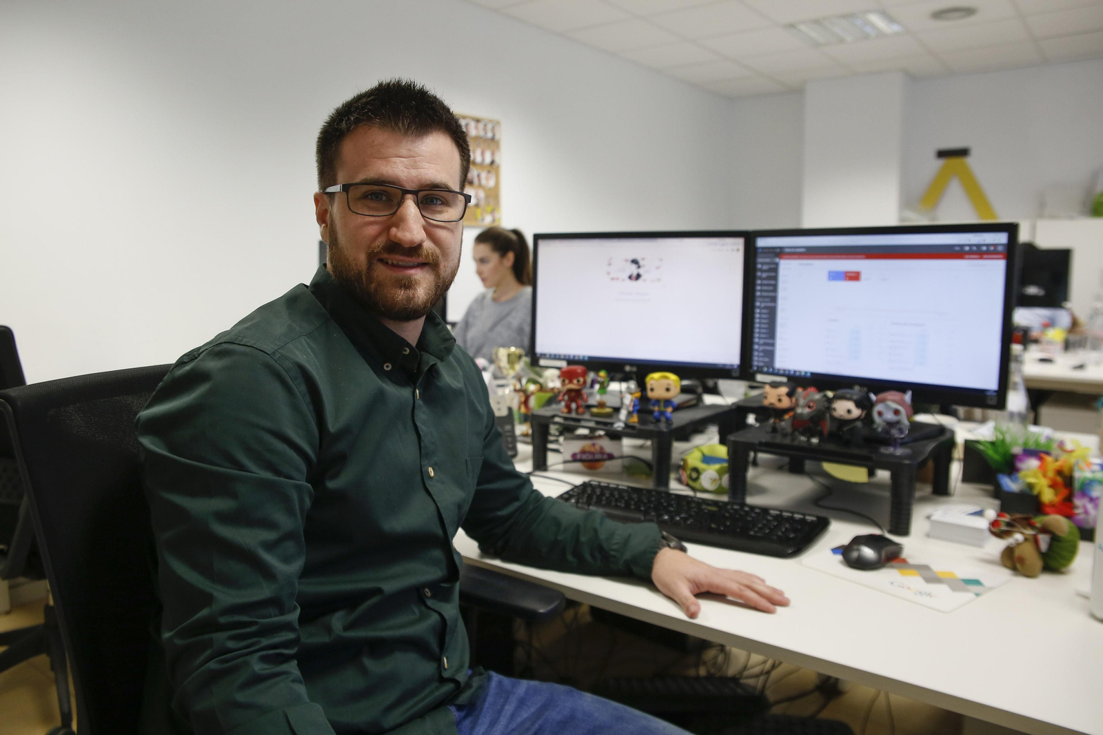 Carlos David López, en las oficinas de Idento.