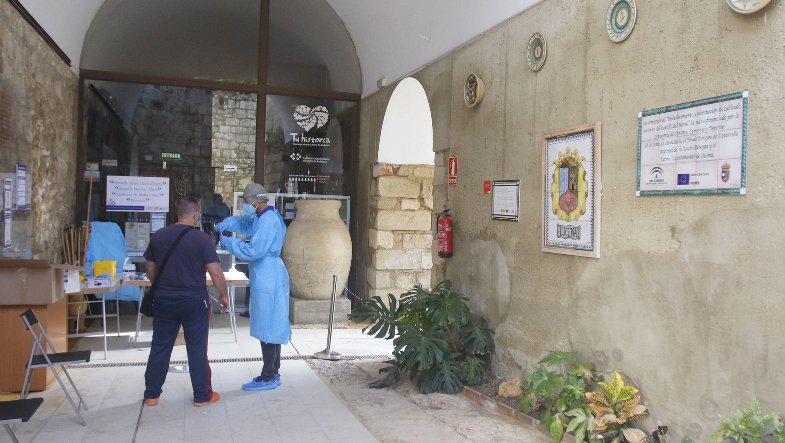 El cribado masivo de covid-19 en Lucena, en fotografías