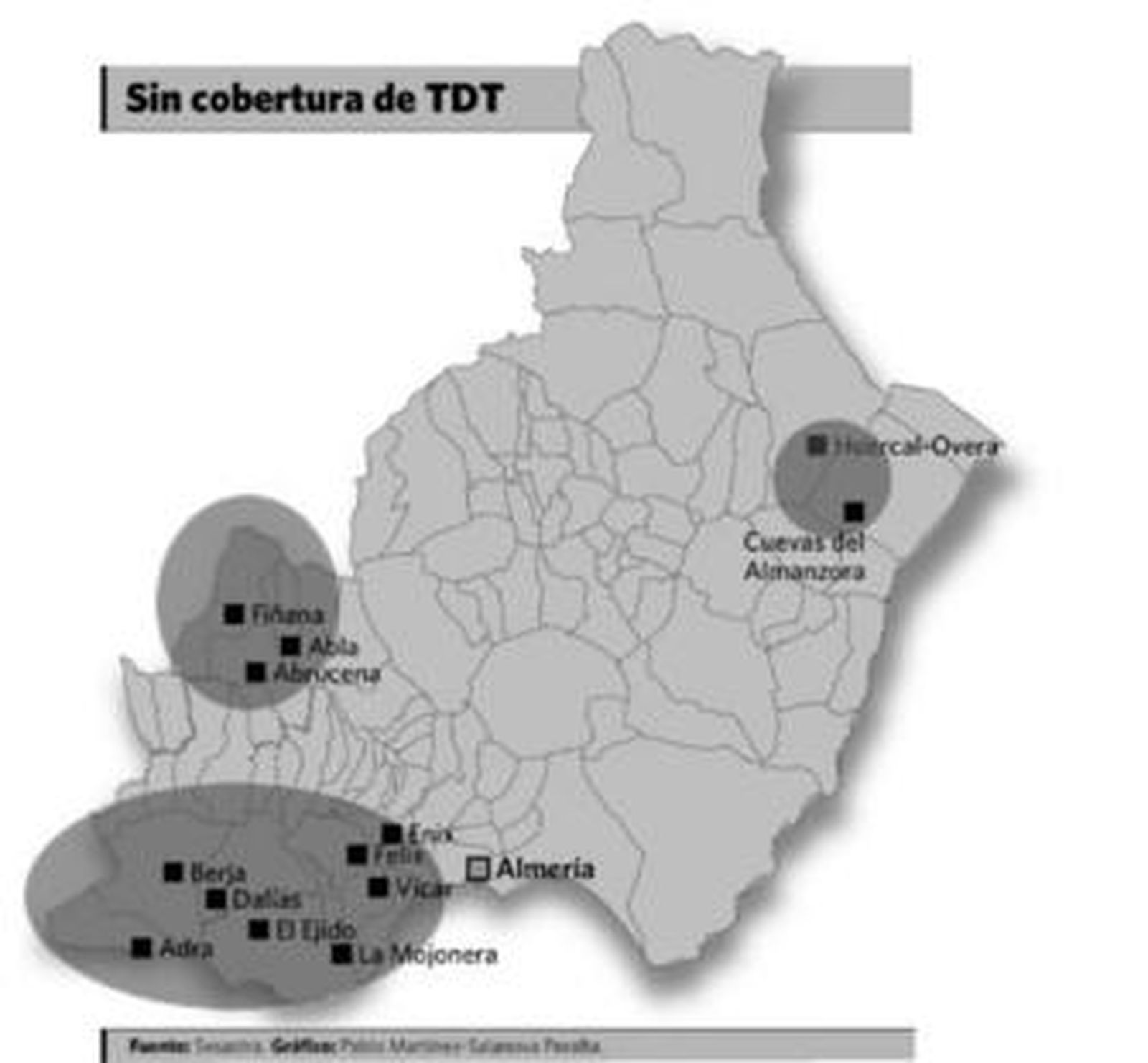 35.000 almerienses siguen sin poder ver los más de veinte canales de TDT