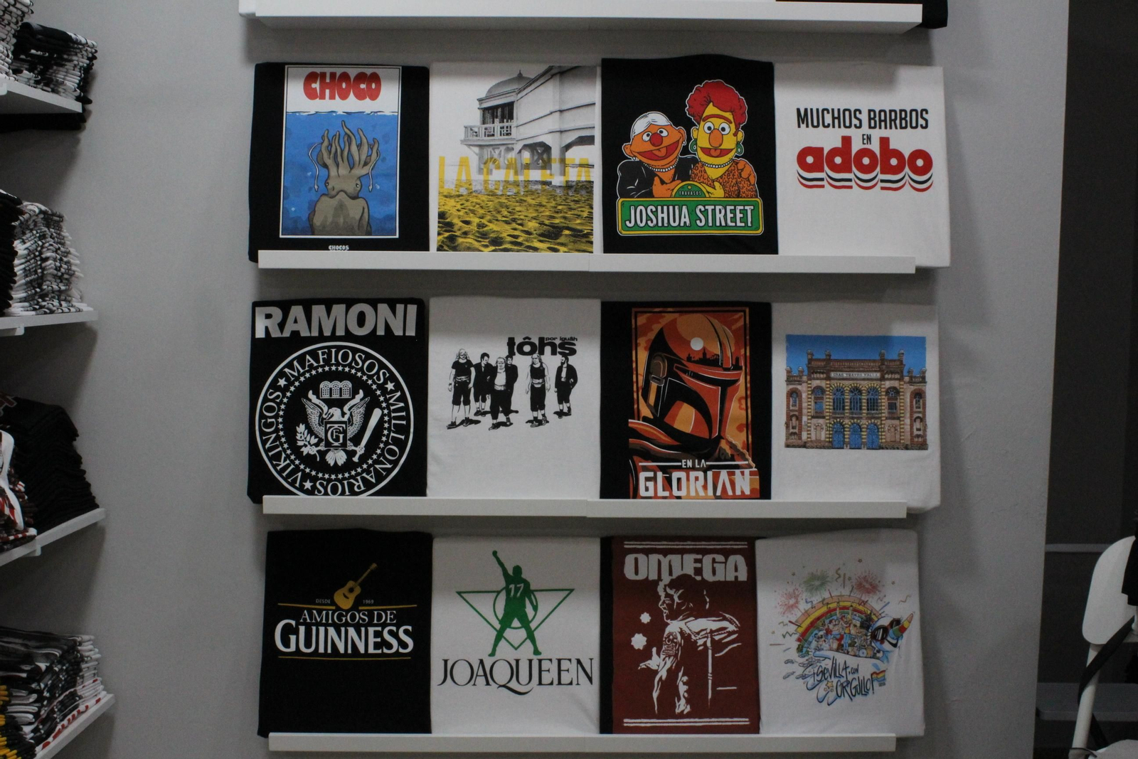 Algunos de los diseños que CamiJetas tiene disponible tanto en tienda física como en su web.