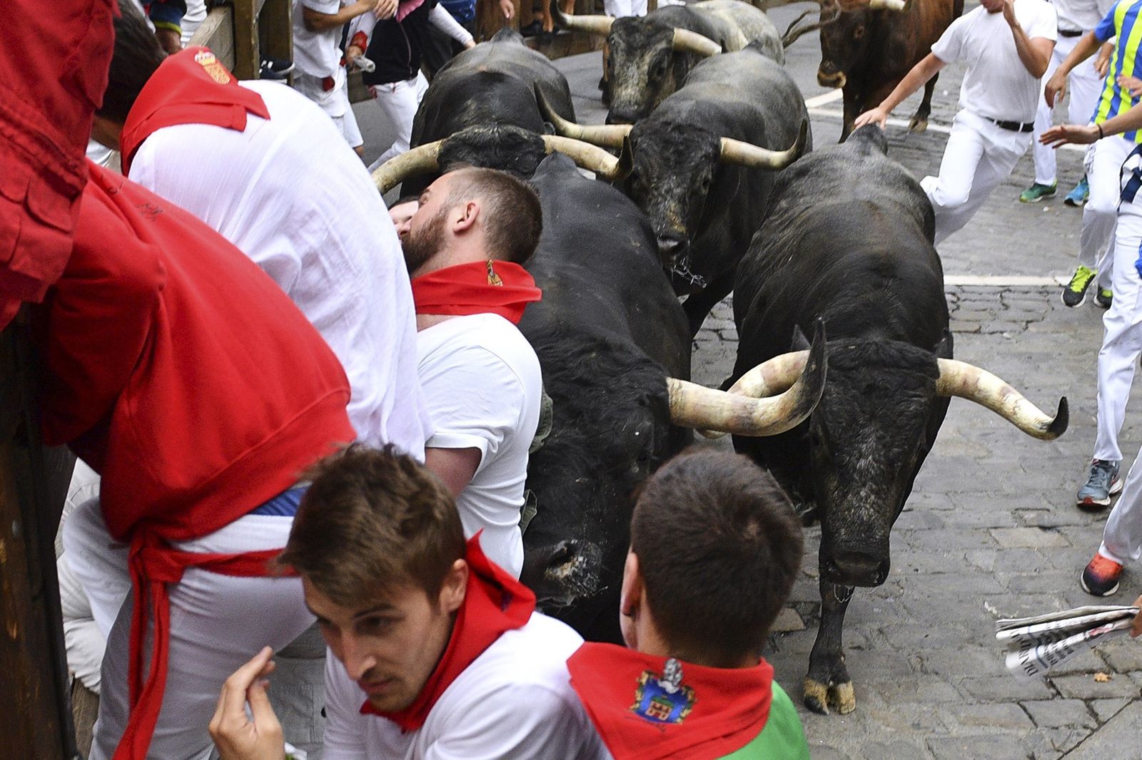 Las imágenes del último encierro de los sanfermines