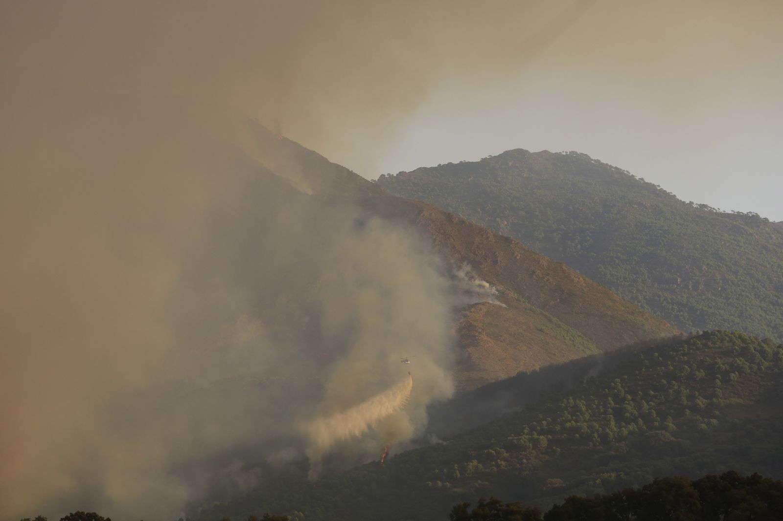 El incendio en Sierra Bermeja.