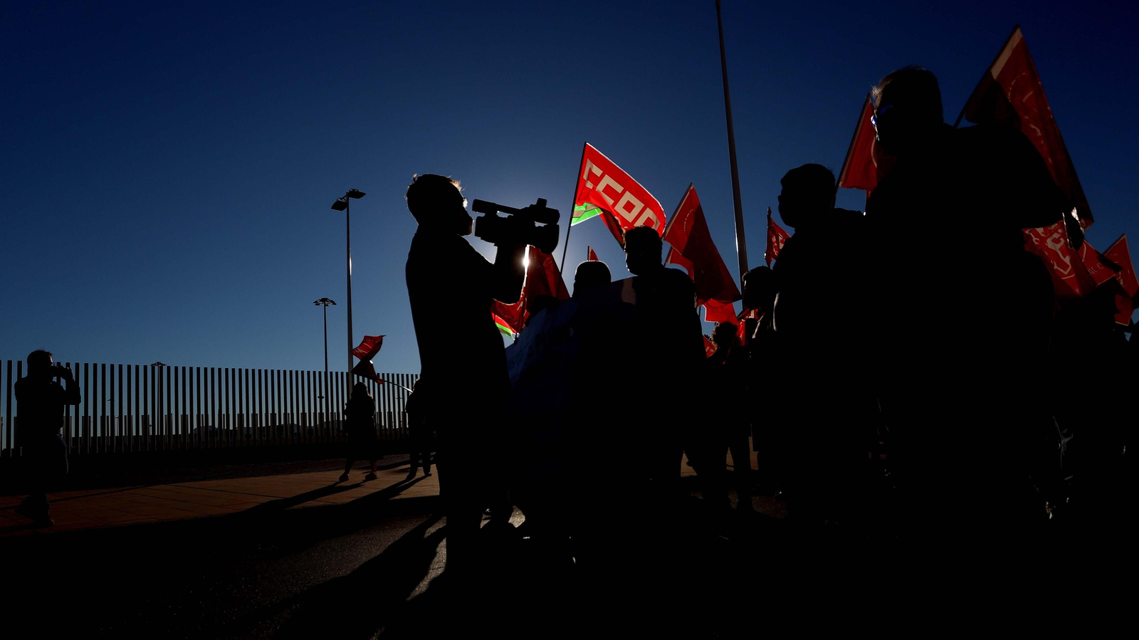Fotos de la huelga de autobuses urbanos en Algeciras