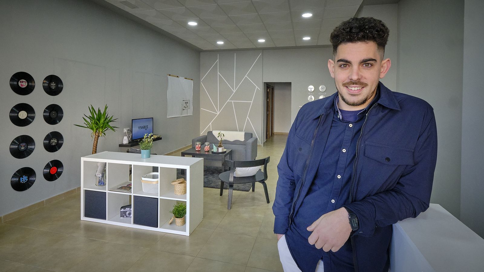 El joven emprendedor Mario González, en 'Vivarius'.