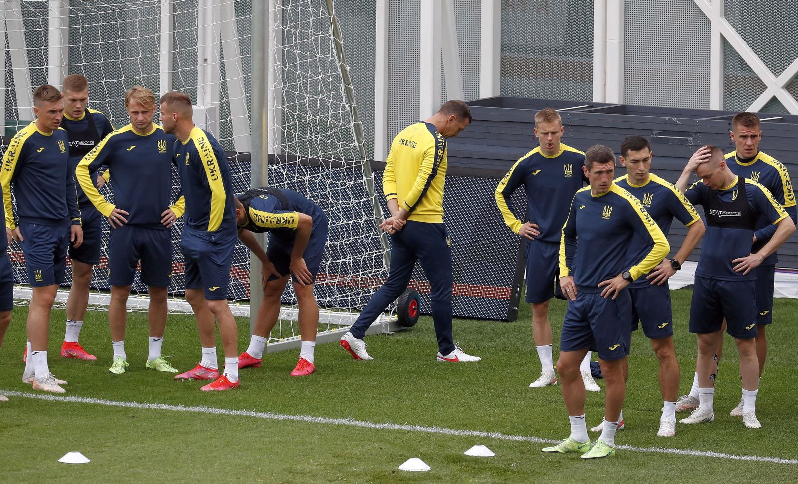 Los ucranianos durante un entrenamiento