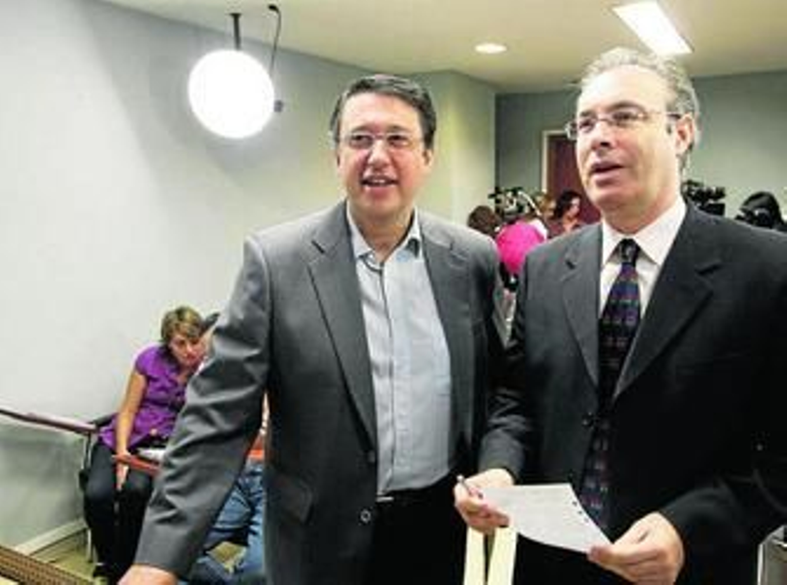 Rafael Blanco y Juan Pablo Durán, en una comparecencia conjunta.