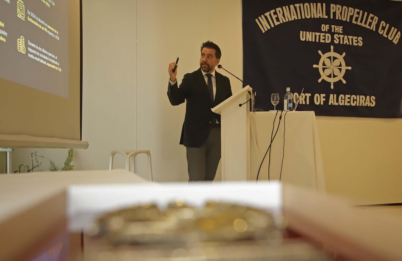 Fotos del almuerzo del Propeller Club de Algeciras con Francisco González Pérez, Delegado Especial del Estado en el Consorcio de la Zona Franca de Cádiz