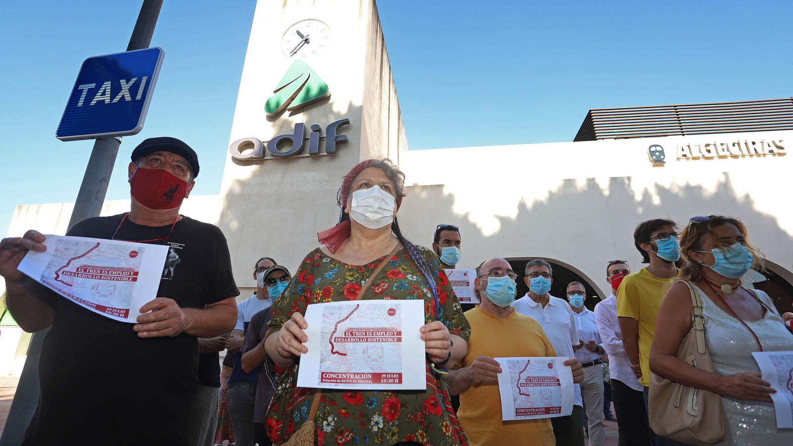 Concentración por el tren en Algeciras