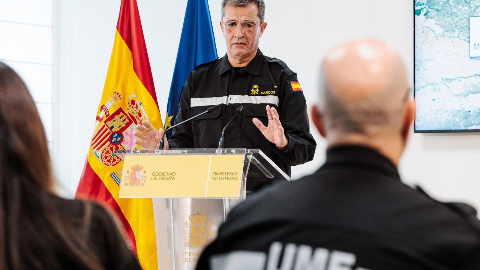 El general jefe de la Unidad Militar de Emergencias (UME ), Javier Marcos. El general jefe de la Unidad Militar de Emergencias (UME ), Javier Marcos.