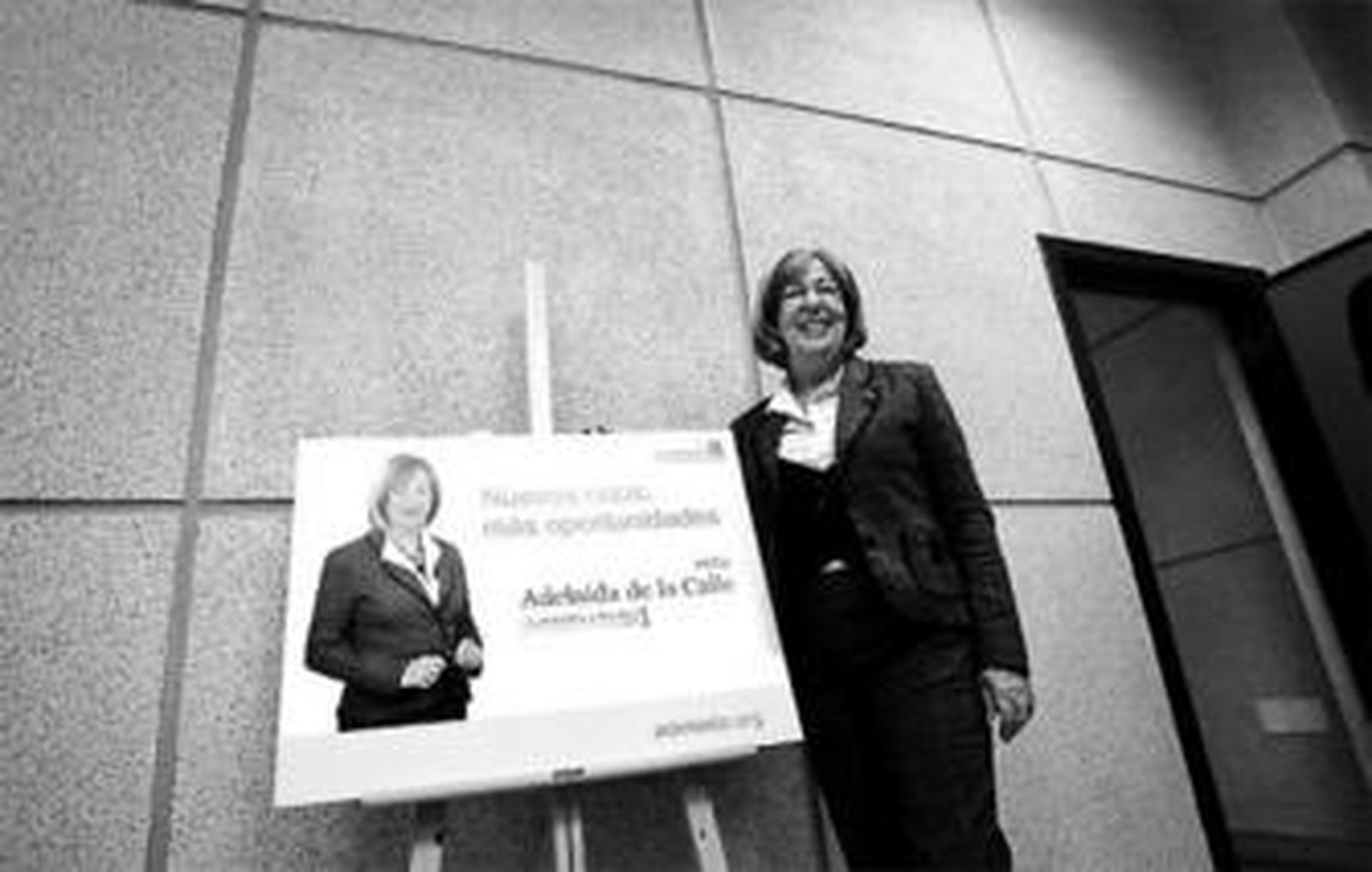 La rectora, Adelaida de la Calle, el día que presentó su candidatura.