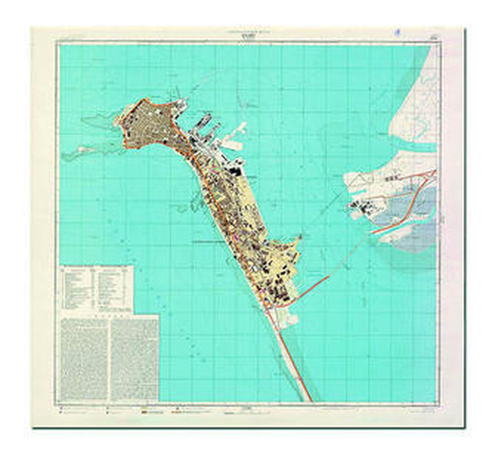 El mapa de Cádiz realizado por cartógrafos soviéticos.