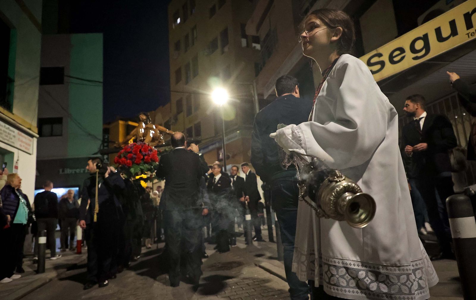 Imágenes del Vía Crucis oficial del Consejo Local de Hermandades y Cofradías de Algeciras