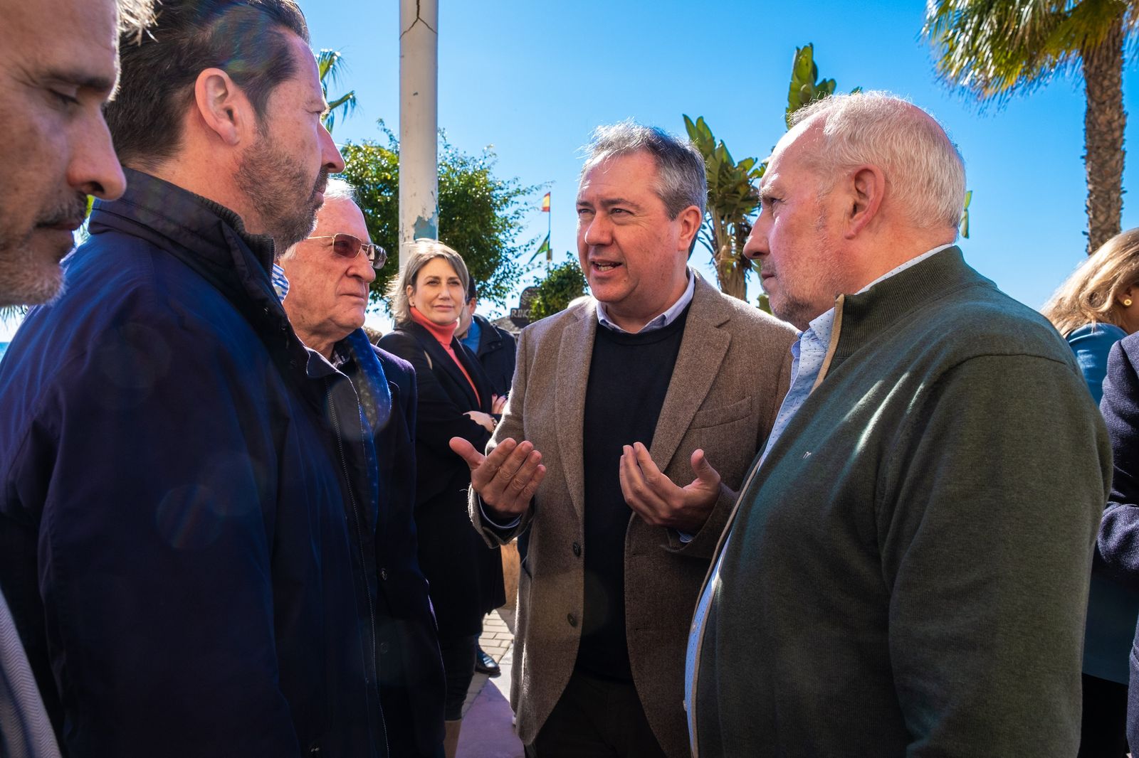 El secretario general del PSOE-A, Juan Espadas en el Rincón de la Victoria.