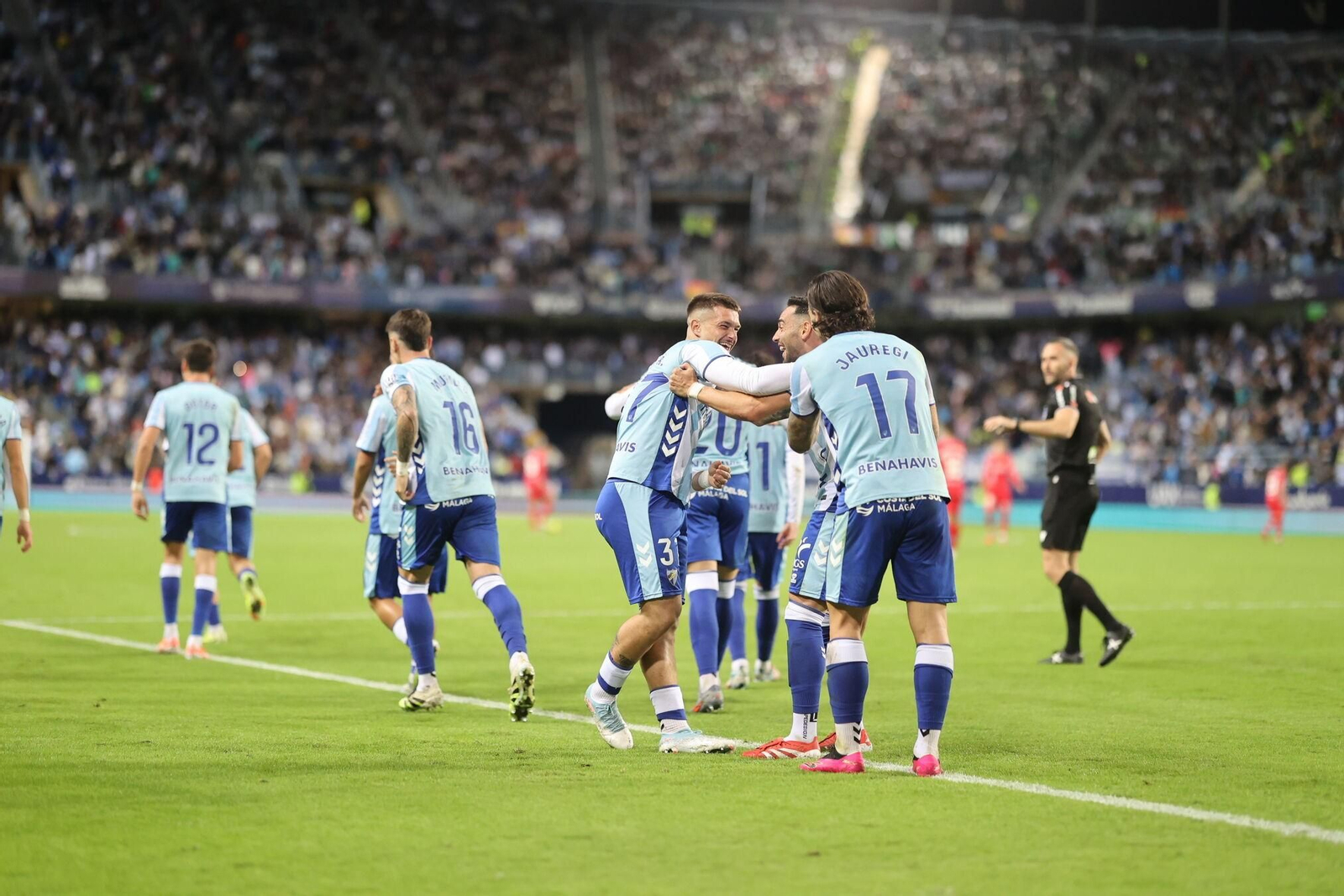 Las fotos del imponente ambiente en La Rosaleda en el Málaga - Córdoba CF