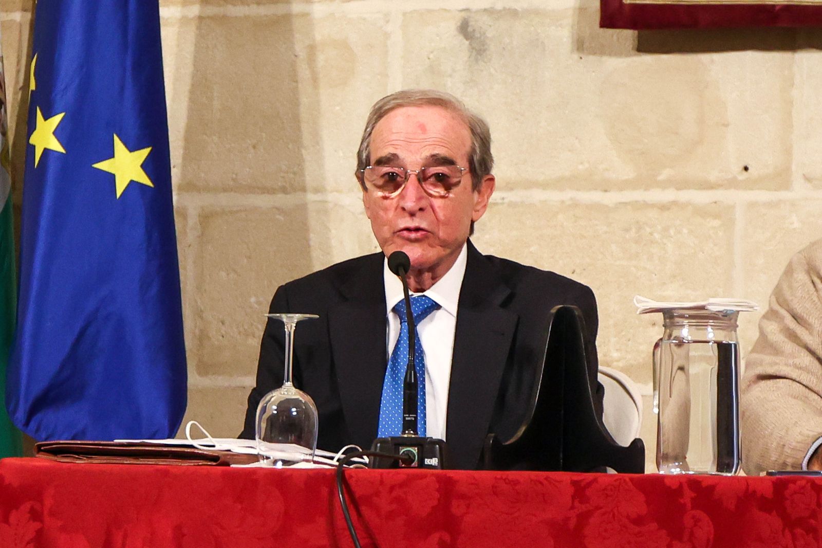 Fernando Barrera, en la presentación de 'Mis memorias de Jerez'.