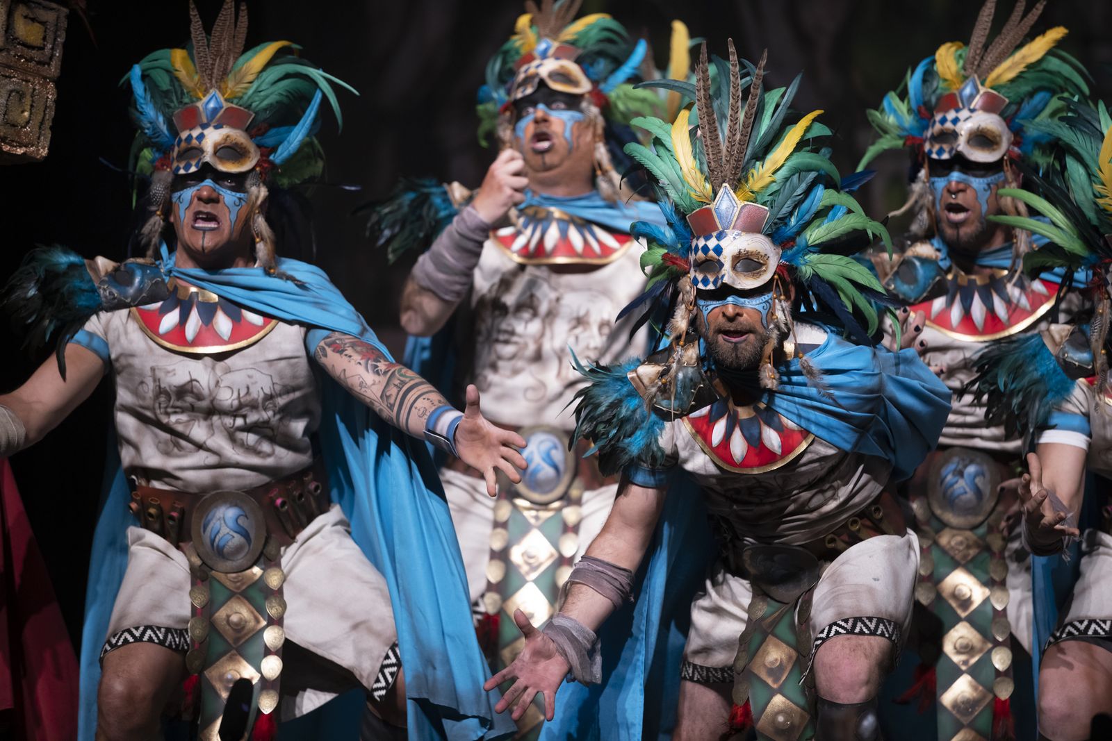 Imágenes de la actuación de la comparsa de Bollullos "El sacrificio" en el Carnaval Colombino