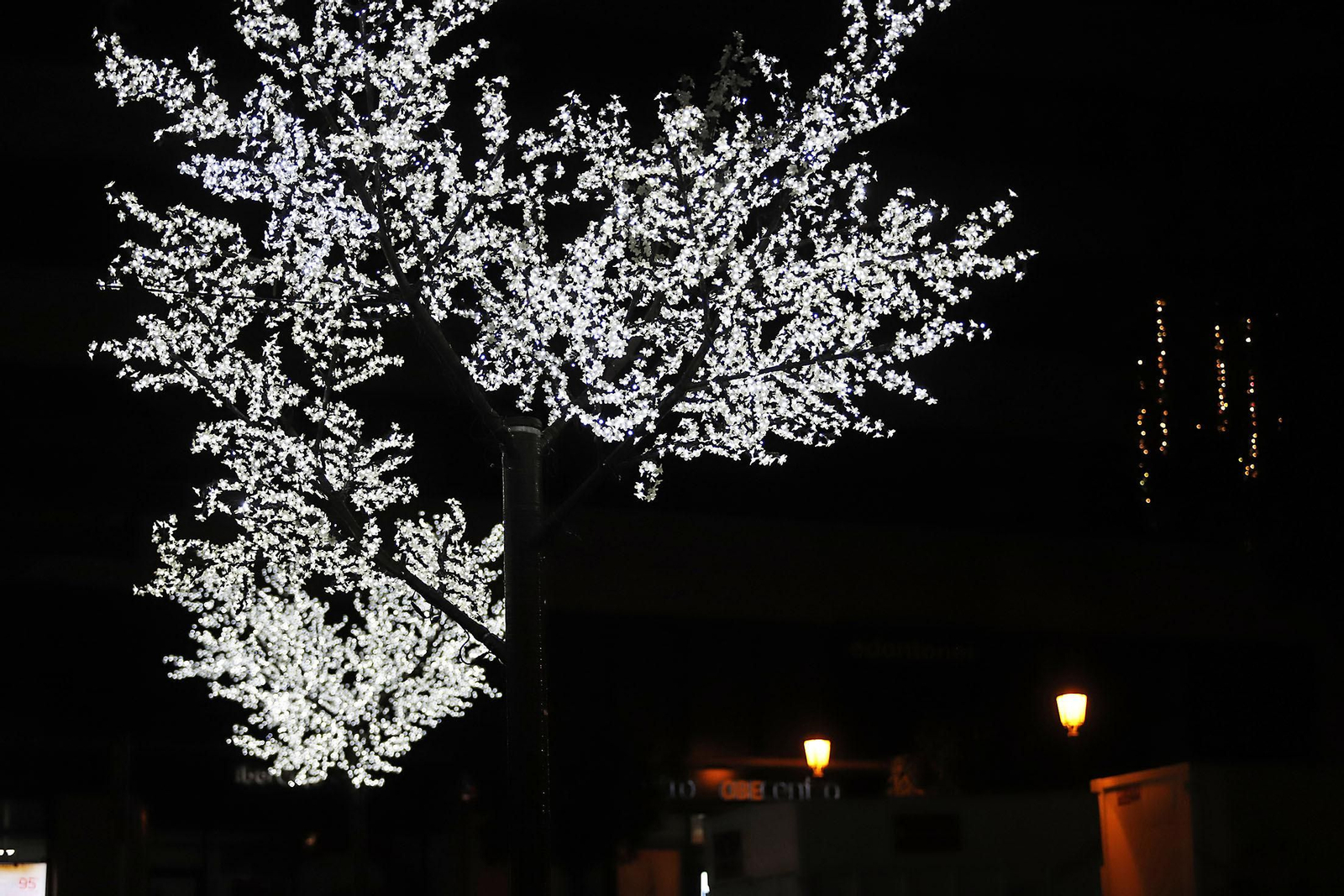 Imágenes del alumbrado navideño en las calles de Huelva