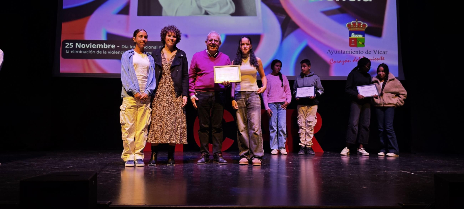 Los centros educativos de Vícar presentan '4 Miradas sin Violencia' en el Festival Escolar de Vídeos