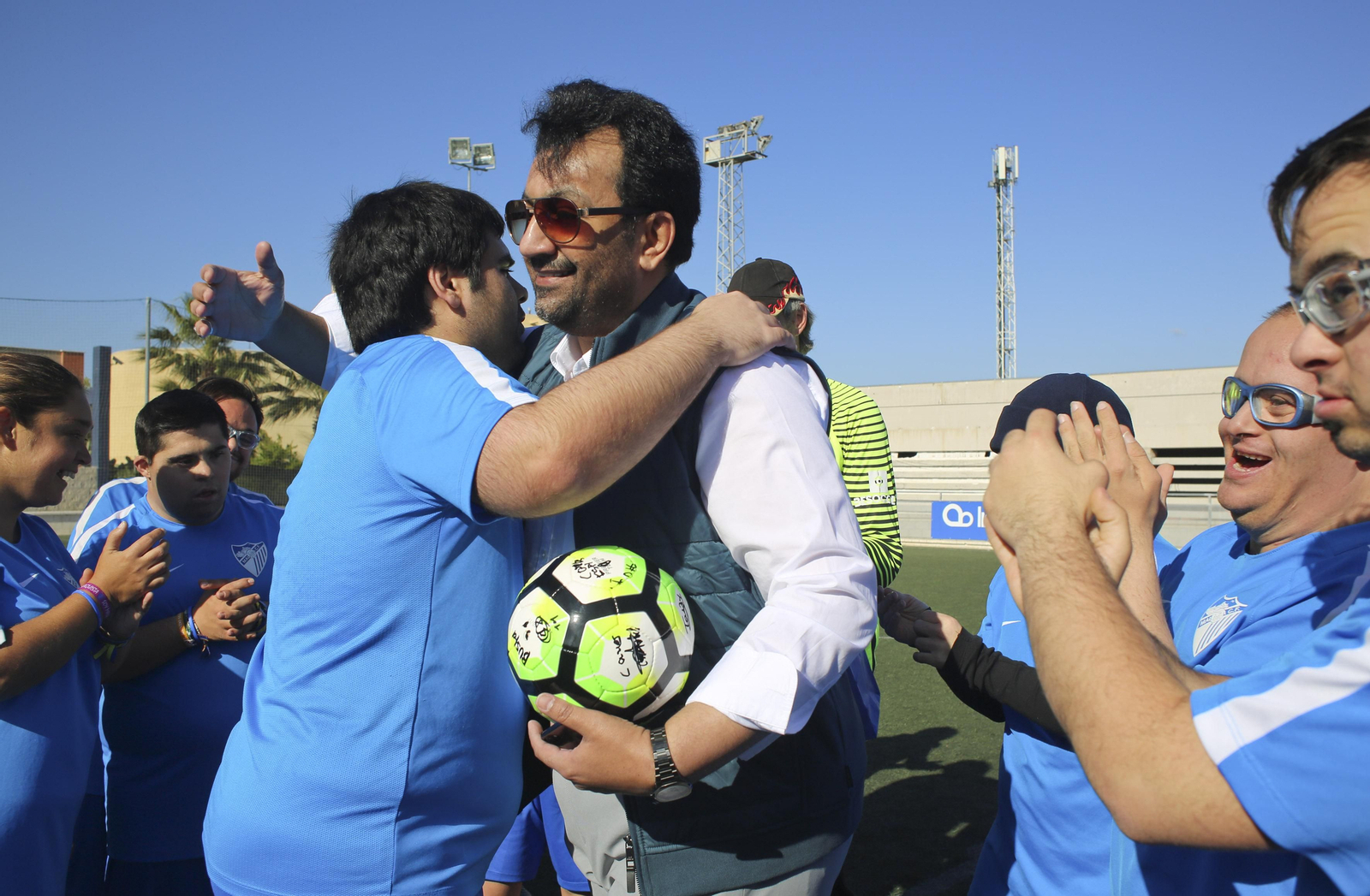 Las fotos del jeque Al-Thani con el Málaga Genuine