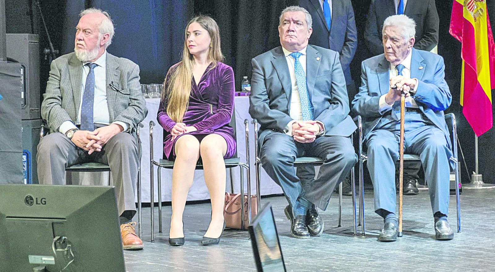 Manuel Infante, cuñado de Alfonso Aramburu; Eva Laín; Esteban Brito y José María Segovia.